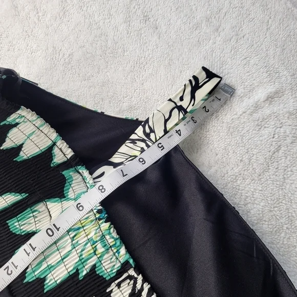 Madison Leigh Dress w/Built in Bra Turquoise/Black Floral Women's Size 22W NWT - Picture 9 of 12